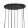Lampe à suspendre verre métal noir gris fumé Ø50 cm rond