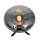 Lampe de table élégante métal verre gris fumé E27 22 cm