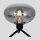 Lampe de table élégante métal verre gris fumé E27 22 cm