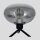 Lampe de table élégante métal verre gris fumé E27 22 cm