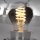 Lampe de table élégante métal verre gris fumé E27 22 cm