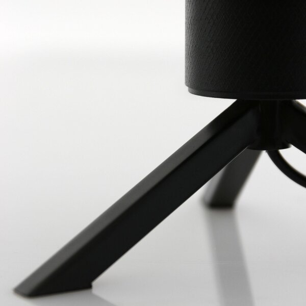 Lampe de table Abat-jour en verre Noir Gris Fumé 23 cm élégant