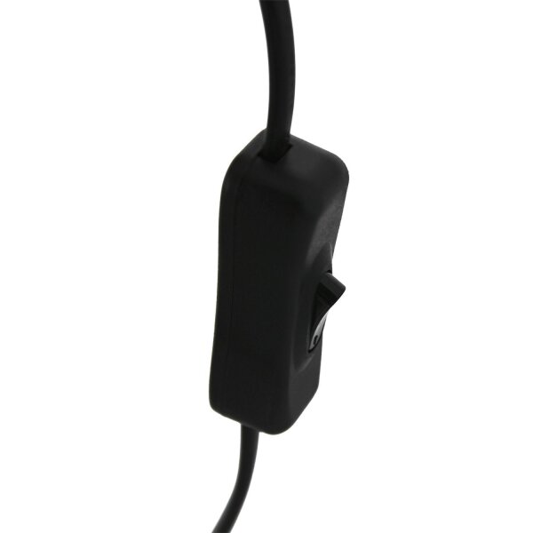 Lampe de table Abat-jour en verre Noir Gris Fumé 23 cm élégant