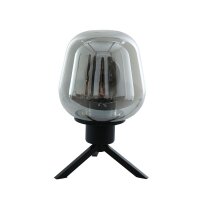 Lampe de table Abat-jour en verre Noir Gris Fumé...