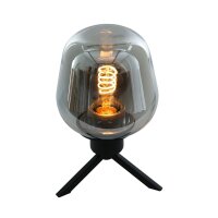 Lampe de table Abat-jour en verre Noir Gris Fumé...
