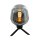 Lampe de table Abat-jour en verre Noir Gris Fumé 23 cm élégant