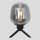 Lampe de table Abat-jour en verre Noir Gris Fumé 23 cm élégant