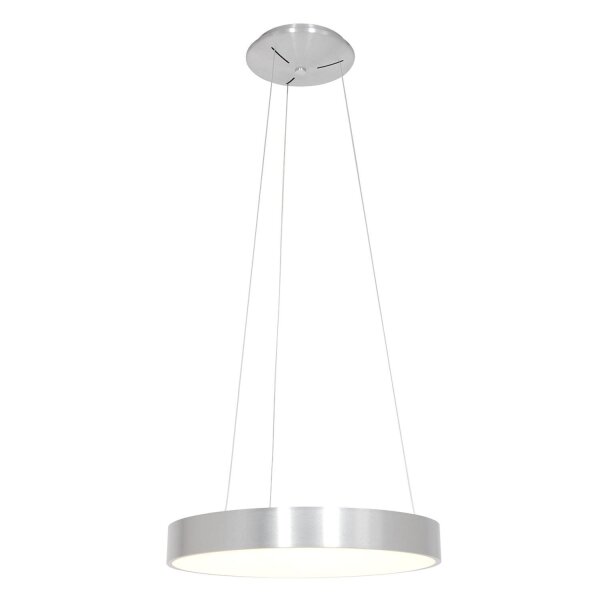 Lampe LED ronde à suspendre en argent Ø48 cm 2700 K confortable