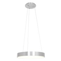 Lampe LED ronde à suspendre en argent Ø48...