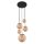 Suspension ronde verre en ambre Ø60 cm E27 Moderne