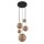 Suspension ronde verre en ambre Ø60 cm E27 Moderne