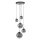 Suspension ronde en verre gris fumé Ø60 cm E27 Moderne