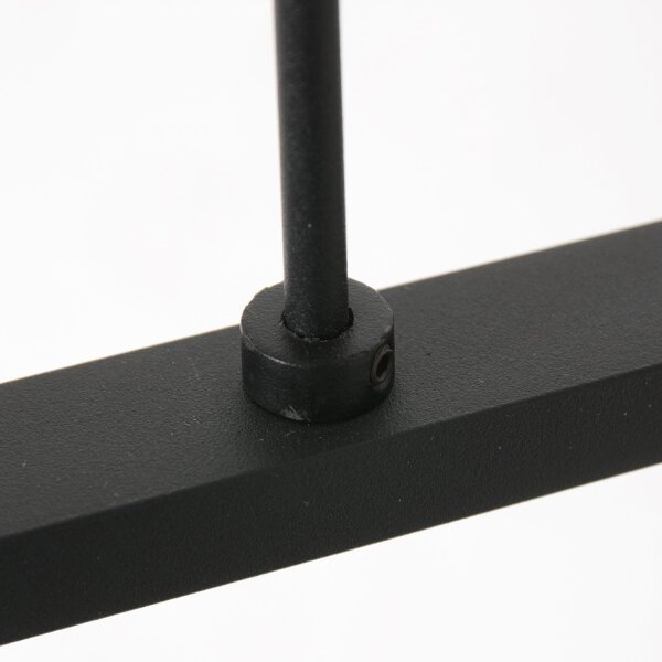 Große LED Pendelleuchte Metall Schwarz L:120 cm 4000 K