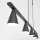Große LED Pendelleuchte Metall Schwarz L:120 cm 4000 K