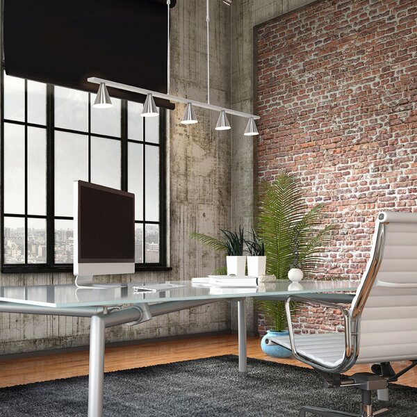 LED Hängelampe Metall in Stahl L:120 cm 4000 K elegant