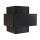 Applique Métal Noir Or H:13 cm incl. G9 indirect