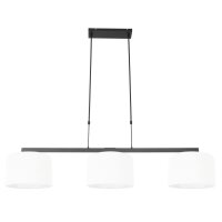 Suspension M&eacute;tal Tissu Noir Blanc 140 cm faible...