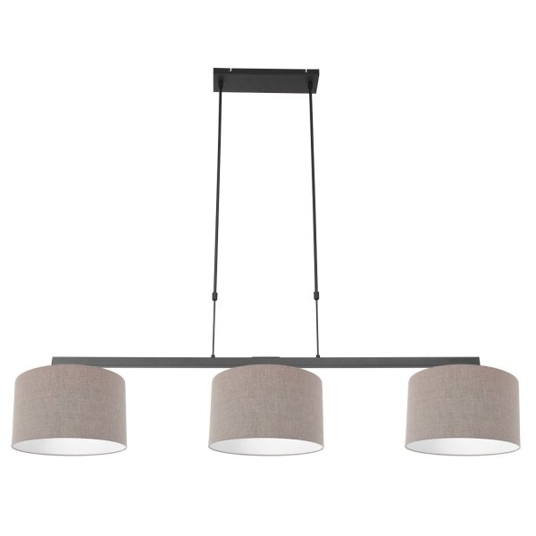 Suspension Noir Gris Métal Tissu 140 cm confortable