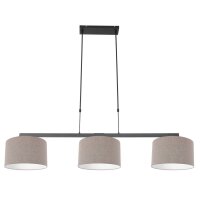 Suspension Noir Gris Métal Tissu 140 cm confortable