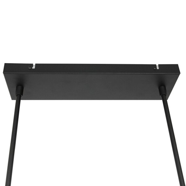 Lampe à suspendre Noir Blanc Métal Tissu 140 cm 3 flammes