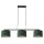 Confortable lampe à suspendre Noir Vert Métal Tissu 140 cm