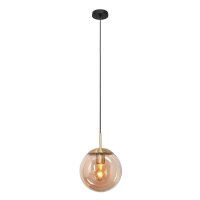 Suspension moderne verre en ambre E27 &Oslash;20 cm rond