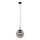Lampe à suspendre moderne en verre gris fumé E27 Ø20 cm rond