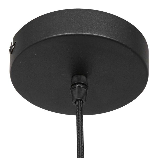 Lampe à suspendre élégante Noir Ambre Laiton Ø25 cm