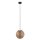 Lampe à suspendre élégante Noir Ambre Laiton Ø25 cm
