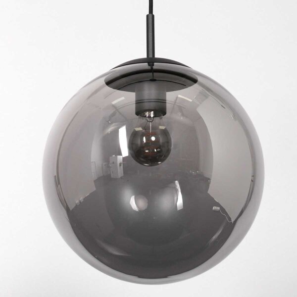 Suspension élégante Noir Gris Fumé E27 Ø25 cm