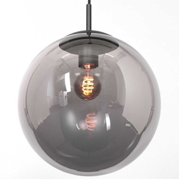 Suspension élégante Noir Gris Fumé E27 Ø25 cm