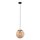 Suspension stylée Noir Ambre E27 Ø30 cm