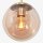 Suspension stylée Noir Ambre E27 Ø30 cm