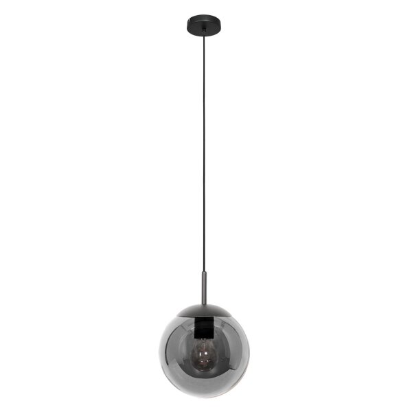Lampe à suspendre Noir Gris Fumé E27 Ø30 cm Stylé Moderne