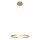 Suspension LED ronde dorée L:60 cm 42 W élégante