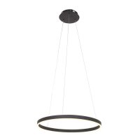 Lampe LED à suspendre noire Ø60 cm ronde 42...