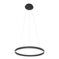 Lampe LED à suspendre noire Ø60 cm ronde 42...