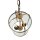 Lampe à suspendre verre métal en bronze L:23 cm E14 élégant