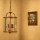 Lampe à suspendre verre métal en bronze L:23 cm E14 élégant