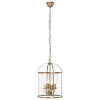 Lampe à suspendre verre métal en bronze...