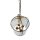 Lampe à suspendre verre métal en bronze L:31 cm E14 stylé