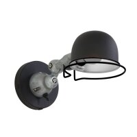 Spot mural avec fiche en noir argenté P:29 cm...