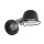 Spot mural avec fiche en noir argenté P:29 cm flexible
