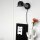 Spot mural avec fiche en noir argenté P:29 cm flexible