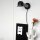Spot mural avec fiche en noir argenté P:29 cm flexible