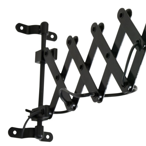 Spot mural métal noir P:56 cm avec prise flexible
