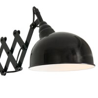 Spot mural métal noir P:56 cm avec prise flexible