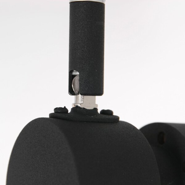 Spot de plafond noir 4-flmg 90 cm incl. GU10 flexible