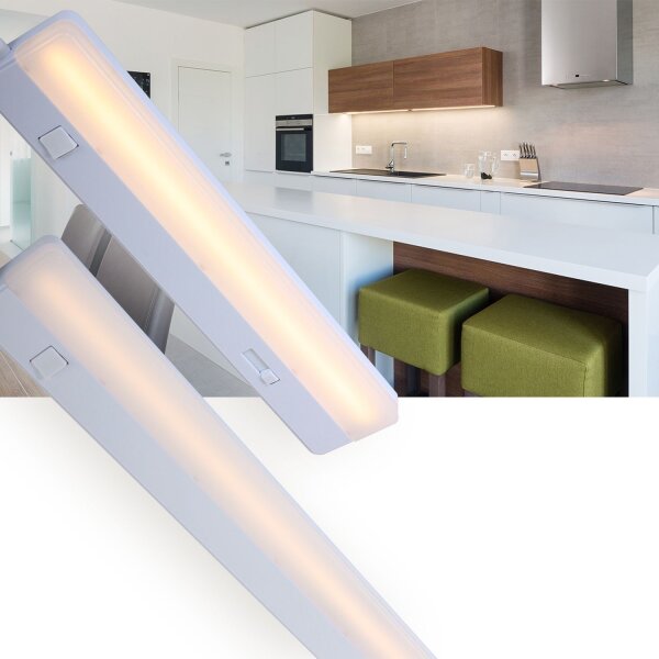Luminaire dagencement LED blanc L:58 cm avec interrupteur dimmable