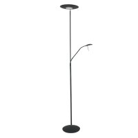 Plafonnier LED avec bras de lecture en noir 185 cm dimmable